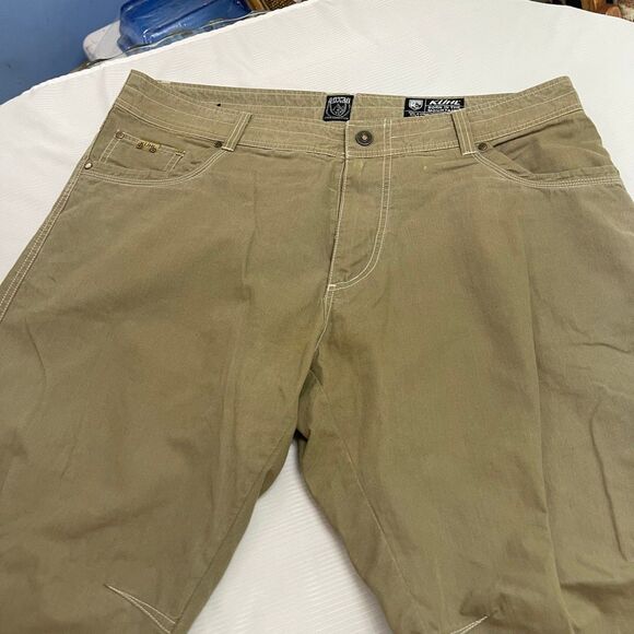 Kuhl Pants Mens 40X29 Cargo Hiking Pocket Straight Fit Dark Olive Casual Revolvr - Picture 2 of 13